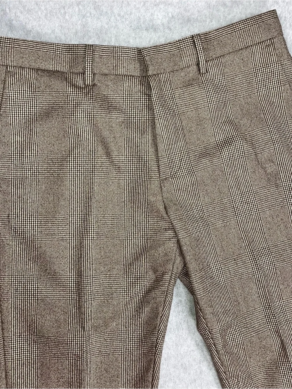 Banana Republic Pants Men’s 32x32 Brown Prince of Wales Virgin Wool NWT